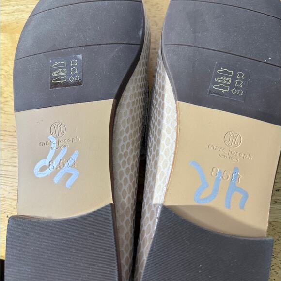 Marc Joseph NY Women's Loafer Size 8.5 Snake-Embossed Beige NWOB - Picture 6 of 8